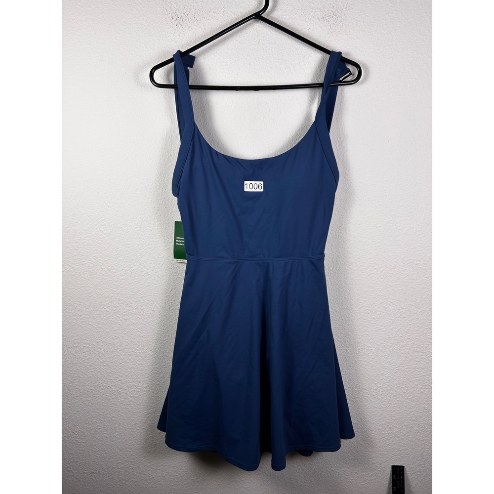 Halara Everyday Activity Dress Blue Medium Twist Back Cutout Tennis Golf Dress